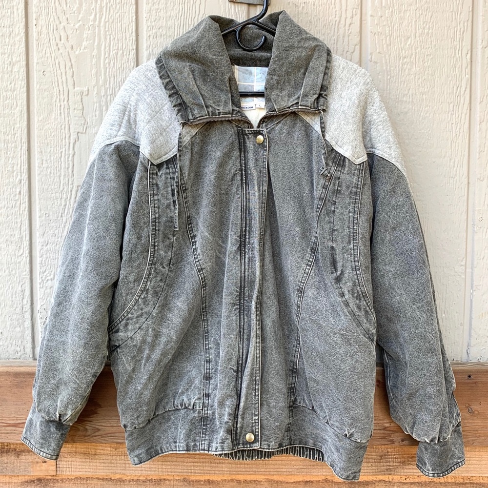 Vintage Gitano denim acid wash insulated jacket - Picture 1 of 17